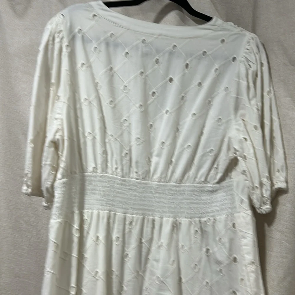 A New Day White Eyelet Midi Dress - Picture 5 of 6